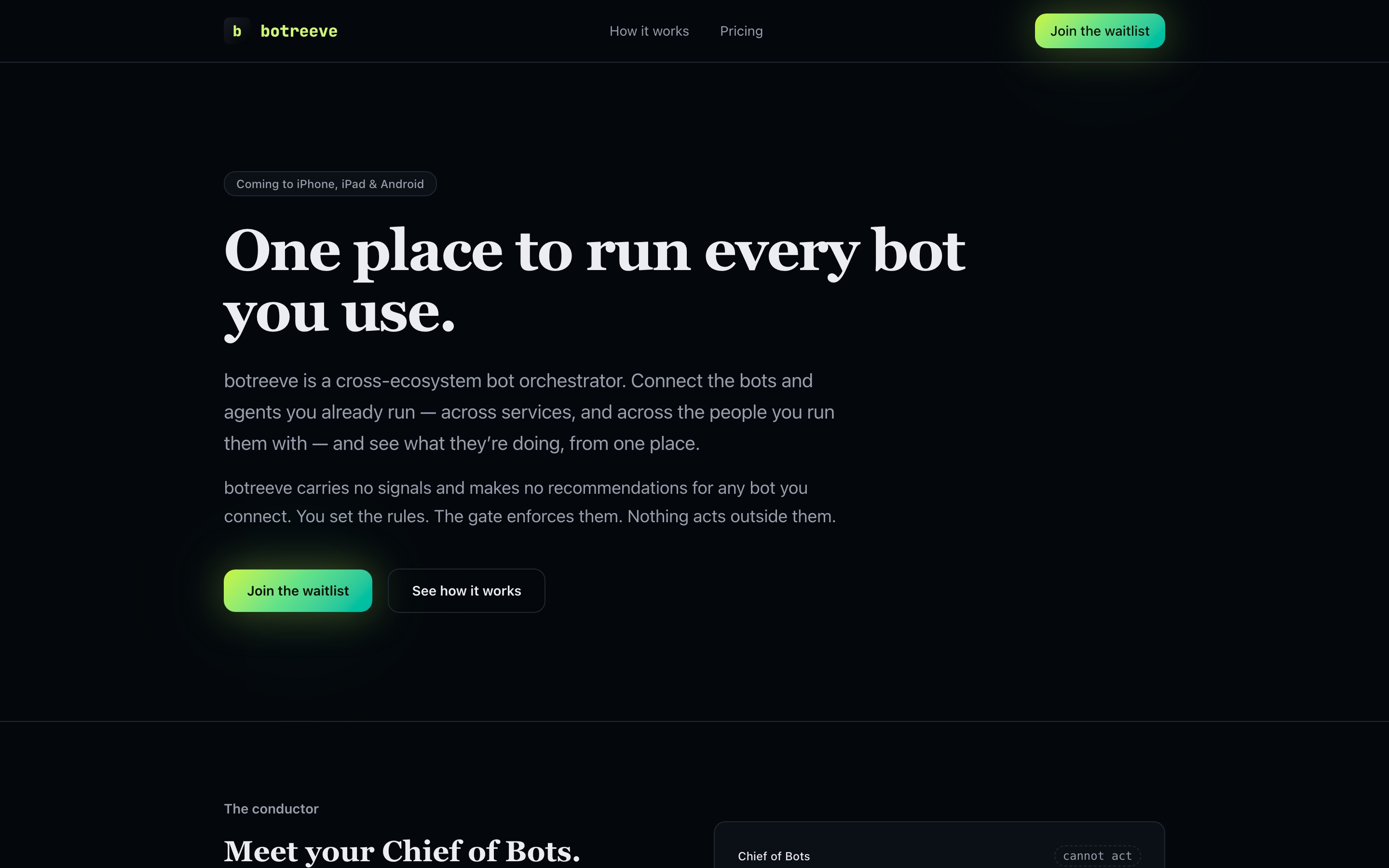 The botreeve website: one place to run every bot you use