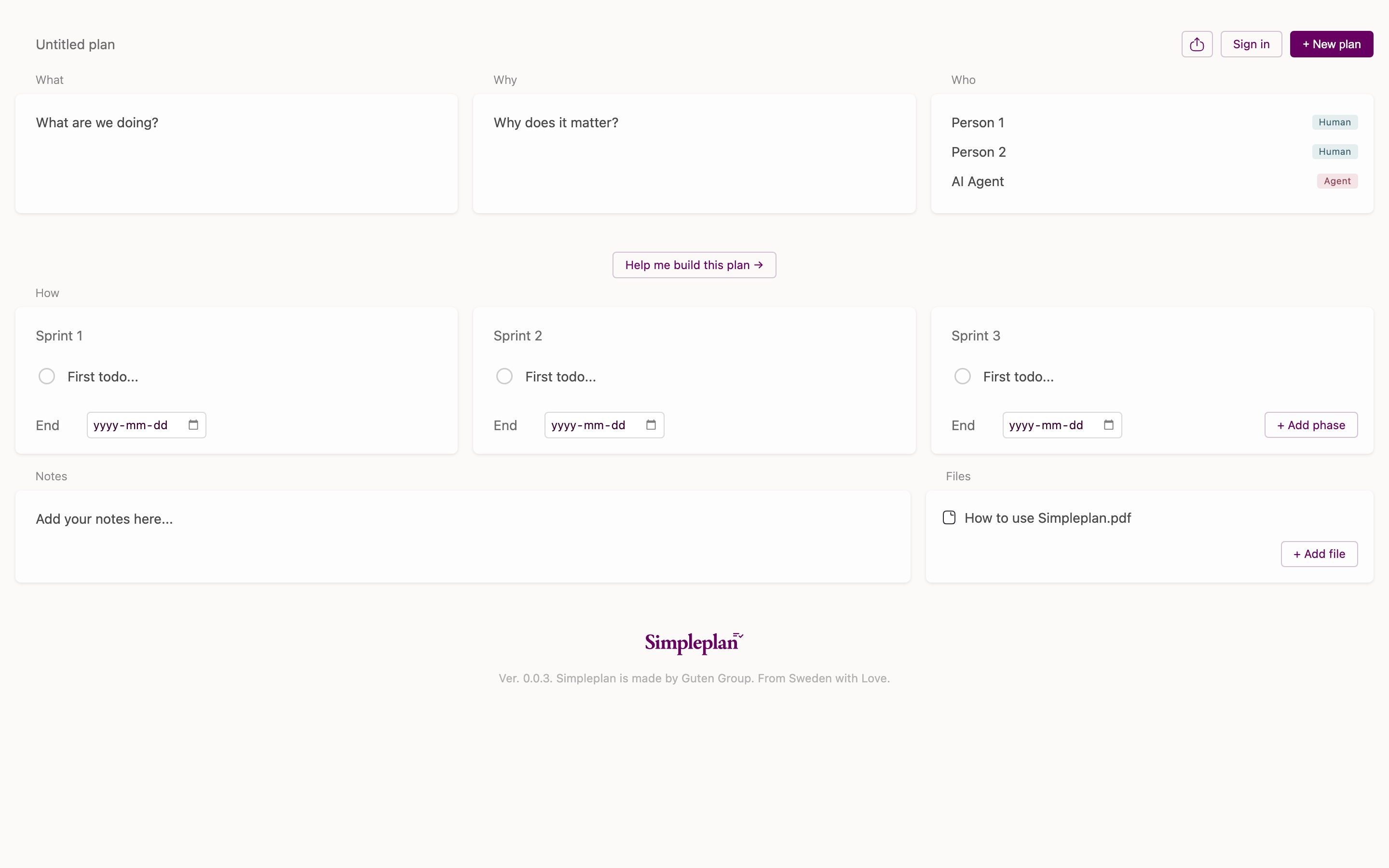 The Simpleplan website